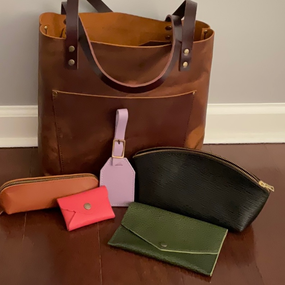 Portland Leather Purse with Small bags